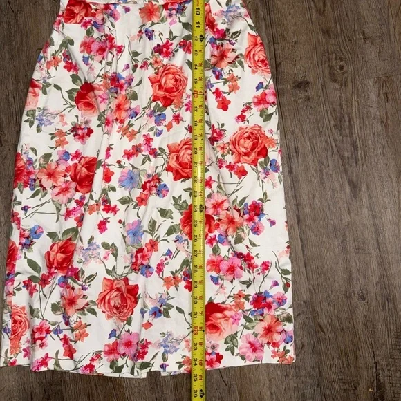 Alya • Strapless Floral Princess Neckline Midi Dress - Picture 4 of 16